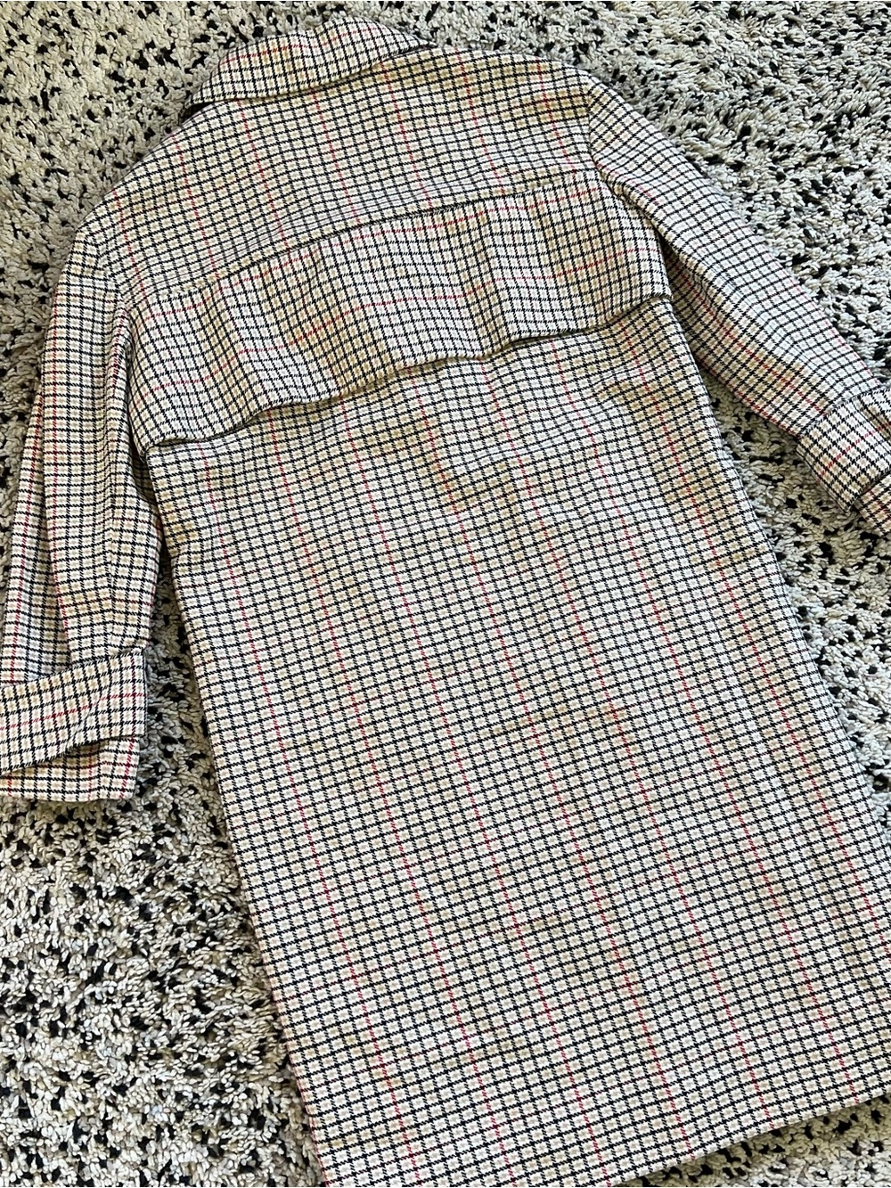 Maje Gessia Carreaux Trench Coat Check Plaid Women’s 38 EU Medium *Missing Belt - Picture 13 of 16